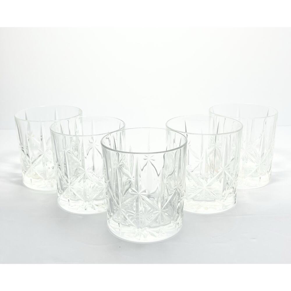 Waterford (Marquis) Sparkle” 5 Crystal Double Old Fashioned Glasses 3 3/4” 12oz - Picture 3 of 8